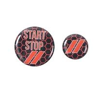 Car Interior Mouldings Car Engine One Button Start Stop Trunk Switch Decoration Cover Stickers for Dodge for Charger for Challenger 2010 Up Accessories Auto Interior(Red 2pcs)