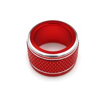 Car Interior Mouldings Car Rearview Mirror Adjustment Knob Trim Cover Rotary Control Switch Decoration Rings For Subaru XV For Forester For Outback 2015-18 WRX Car Interior(A Red)