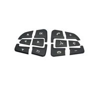 Car Interior Mouldings Car Steering Wheel Button Covers Trim Stickers For Mercedes For Benz GLC X253 C Class W205 CLA GLA A Class X156 C117 W176 Interior Decoration(B Black)