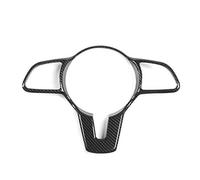 Car Interior Mouldings Car Steering Wheel Button Frame Trim Cover Carbon Fiber Bright Black For Mercedes For Benz A B C E GLC GLA CLA GLS GLE EQC GLB Interior Decoration(Carbon Look)