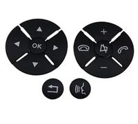 Car Interior Mouldings Car Steering Wheel Button Switch Trim Cover Sticker For Mercedes For Benz E C S GLK R ML GL CLS SLK Class W212 W204 Interior Decoration(B Black)