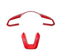 Car Interior Mouldings Car Steering Wheel Covers Trim Sticker For Mazda 2 For Demio 3 6 For CX-3 CX-5 CX5 CX-4 CX8 CX-9 For Axela For ATENZA 2017 2017-2021 Interior Decoration(2pcs Red)