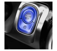 Car Interior Mouldings Car Styling For Mercedes For Benz A Class W177 GLE W167 GLB Interior Auto Start Stop Engine Push Switch Buttons Cover Stickers Trim Interior Decoration(Blue)