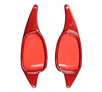 Car Interior Mouldings Carbon Fiber Car Steering Wheel Shift Paddle Interior Accessories For A5 S3 S4 S5 S6 SQ5 RS3 RS4 RS5 RS6 RS7 RS Q3 For TT R8 Interior Decoration(Red)