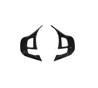 Car Interior Mouldings Carbon Fiber Look Car Steering Wheel Panel Gloss Trim Emblem Decal Cover For Peugeot 2008 208 T9 2014 2015 2016 2017 2018 Accessories Interior Decoration(Carbon Look 2pcs)