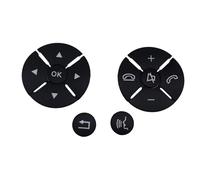 Car Interior Mouldings Compatible with Benz C E Class W204 W212 Car Steering Wheel Door Unlock Memory Window Lift Button Stickers(A Model Black)