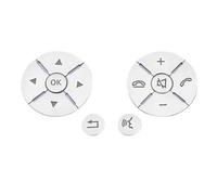 Car Interior Mouldings Compatible with Benz C E Class W204 W212 Car Steering Wheel Door Unlock Memory Window Lift Button Stickers(A Model Silver)