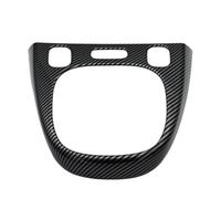 Car Interior Mouldings Compatible With Fiat For Panda Car Central Control Trim Panel Dashboard Decoration Cover Interior Accessories(Black)