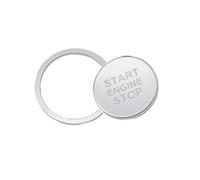 Car Interior Mouldings Compatible With VW For Golf 7 For CC For Passat B7 B8 For Jetta MK7 Car Engine Start Button Ignition Key Ring Cover(Silver A)