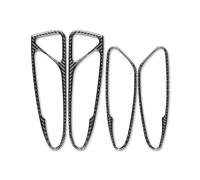 Car Interior Mouldings Door Handle Decoration Cover Trim Sticker Decal For Alfa For Romeo For Stelvio 2016-2022 Car Interior Accessories Trim Decoration Strips(Rhd Gray)