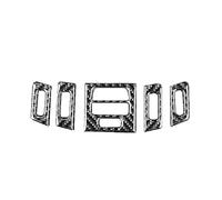 Car Interior Mouldings Fit Use For BMW E90 E92 E93 Interior Accessory 5pcs Car Auto Carbon Fiber Sticker Central Air Vent Outlet Trims(High configuration)