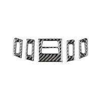 Car Interior Mouldings Fit Use For BMW E90 E92 E93 Interior Accessory 5pcs Car Auto Carbon Fiber Sticker Central Air Vent Outlet Trims(Low configuration)
