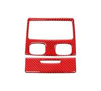 Car Interior Mouldings for 3 Series E90 2005-2012 Car Rear Air Conditioner Vent Outlet Decoration Cover Trim Stickers(Red)