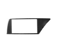 Car Interior Mouldings For A4 For B8 2009-2016 Carbon Fiber Interior Navigation Panel Double Flash Frame Trim Cover Inner Decor