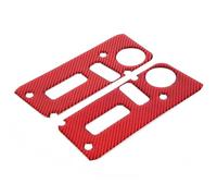 Car Interior Mouldings for Hummer H2 2003-2007 Soft Carbon Fiber Car Seat Adjustment Switch Panel Decal Interior Interior Trim(Red Carbon Fiber)