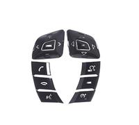 Car Interior Mouldings for Jaguar for XJ for XJL 2010-2019 Car Steering Wheel Button Sticker Interior Accessories(Black)