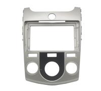 Car Interior Mouldings For KIA For Forte Coupe 2009 2010 2011 2012 Car Radio Fascia Auto Stereo Install Dash Panel Refitting Frame Kit Bezel(Silver manual)