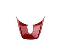 Car Interior Mouldings for Kia for Forte K3 2019 2020 2021 ABS Car Steering Wheel Buttons Panel Protection Cover Trim Sticker(B red)