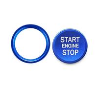 Car Interior Mouldings For Q5 Q7 A8L A5 A6L A4L Car Ignition Engine Start Stop Key Ring Cover Decoration Switch Button Trim Interior Trim(2Piece Blue)