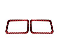 Car Interior Mouldings for Subaru for Forester 2013-2018 Dashboard Frame Decoration Sticker Cover Trim Car Accessories Trim Decoration Strips(Red Carbon Fiber)