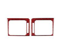 Car Interior Mouldings for Subaru for Forester 2013-2018 Dashboard Frame Decoration Sticker Cover Trim Car Accessories Trim Decoration Strips(Red Carbon Fiber A)