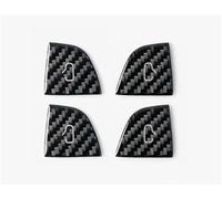 Car Interior Mouldings for Tesla for Model 3 Y for Juniper 2019-2025 Door Switch Button Sticker Carbon Fiber Car Interior Door Switch Button Trim Accessories Interior Decoration(OneColor)