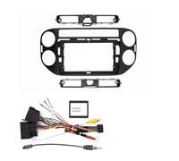 Car Interior Mouldings For Tiguan 2010-2015 Car CD Radio Plastic Fascias Panel Dash 9inch Frame Installation Android Multimedia Playe Cables(Frame and Cable 1)