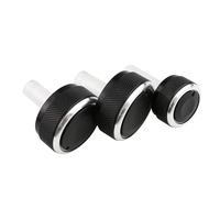 Car Interior Mouldings For VW For GOLF 4 MK4 For Passat B5 For Bora 3Piece Car Air Conditioning Knob AC Knob Heat Control Switch Button(Black)