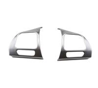 Car Interior Mouldings For Vw For Golff 2013-2016 Car Steering Wheel Cover Trim Carbon Fiber Decorative Patch Interior Accessories(Silver)