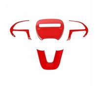 Car Interior Mouldings Steering Wheel Cover Trim For 2015-2021 For Dodge For Challenger For Charger For Durango For Jeep For Grand Cherokee SRT8 Car Interior Moulding Trim(Red)