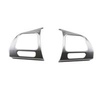 Car Interior Mouldings Steering Wheel Switch Panel Trim For VW For Golf Mk6 For Passat B7 For CC For Eos For Tiguan For Jetta For Touran For Sharan For Caddy Car Vent Outlet Trim(Matte Silver)