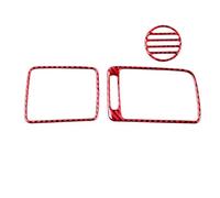 Car Interior Panel Cover Carbon Fiber Left Right Air Vent Stickers Car Styling Interior Accessories for Civic 8th Gen 2006 2007 2008 2009 2010 2011(Red)