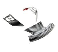 Car Interior Panel Cover Carbon Fiber Style Steering Wheel Shiny Cover Decorative Steering Wheel Patch For BMW 1 3 Series E87 E90 E92 E93 2005 2006 2007 2008-2010 2011 2012(3 piece)