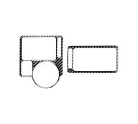 Car Interior Panel Trim Car Dashboard Panel Air Condition Outlet Vent Cover Carbon Fiber Trim For VW For Golf 4 For Jetta For Bora MK4 R32 For GTI 1999-2004 Car Interior Cover(Side 2Piece LHD)