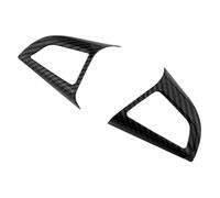 Car Interior Panel Trim For Chevrolet For Trax For Cruze 2013 2014 2015 2016 Car Steering Wheel Sequin Steering Wheel Decoration Cover Sticker Car Interior Cover(Carbon black 2 hole)
