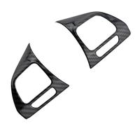 Car Interior Panel Trim For VW For Golf MK6 For Passat B7 CC EOS For Tiguan For Jetta For Touran Caddy Sharan Car Steering Wheel Panel Sticker Trim Cover Car Interior Cover(Carbon fiber black)