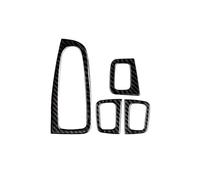 Car Interior Parts 4Pcs Carbon Fiber Window Switch Armrest Panel Cover Sticker Trim For Mercedes For Benz C Class W205 C180 C200 C300 GLC260 Interior Decoration(Type S)