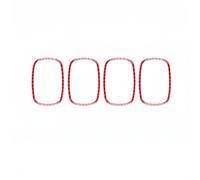 Car Interior Parts for Mini for Cooper for Countryman for F60 Carbon Fiber Car Interior Dashboard Air Outlet Vent Frame Sticker Protective Trim Accessories Interior Decoration(Red)
