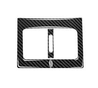 Car Interior Real Carbon Fiber Car Rear Air Conditioning Outlet Vent Panel Sticker for Mercedes for Benz C-Class W203 2005-2007(Carbon Black)