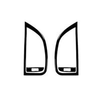 Car Interior Real Carbon Fiber For Q7 2007-2015 Car Dashboard Side Air Vent Outlet Panel Frame Sticker Interior Accessories(Glossy Black)