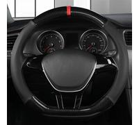 Car Interior Steering Wheel Cover For VW For Santana 2016 2017-2021 D Shape Leather Protection Simple to instal(Style D)