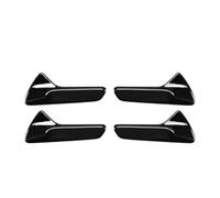 Car Interior Sticker 4Pieces/Set Car Inner Door Pull Handle Trim Cover Sticker For Benz For A/For CLA Class For W177 For C118 2019-24(Black)