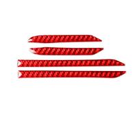Car Interior Sticker Carbon Fiber Texture Interior Car Door Speaker Trim Decorative Decal Sticker For CRV 2017 2018 2019 2020 2021(Red)