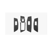 Car Interior Sticker For A3 8Y S3 2021-2025 Window Switch Buttons Panel Trim 4pcs Protect Stickers Tuning Accessories Mouldings(Black,LHD)