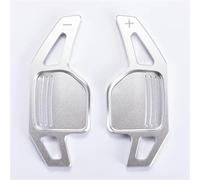 Car Interior Sticker For A4 B8 A3 8P S3 A5 A6 S6 C6 Q5 A8 R8 TTS MK2 8J Avant Aluminum Steering Wheel Paddle Shifter Extension(Silver)