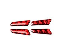 Car Interior Sticker For A4 B9 2017-2020 4pcs Seat Adjust Button Cover Stickers Red Trim Auto Anti-Scratch Accessories Mouldings