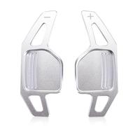Car Interior Sticker For TT MK2 8J A5 S5 A4 B8 A3 S3 8P Q5 8R Q7 A6 C6 R8 Sline 2005-2011 Steering Wheel Shift Paddle Extension Trims Stickers(Silver)