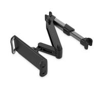 Car Interior Sticker Telescopic Car Rear Pillow Phone Holder Rotating Stand Headrest Bracket For 5-13 Inch(Black)