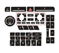 Car Interior Stickers Button Compatible with A4 for B6 B7 Car Air Climate Radio Control Button Repair Stickers Switch Knob Decal Decoration(A)