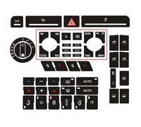 Car Interior Stickers Button Compatible with A4 for B6 B7 Car Air Climate Radio Control Button Repair Stickers Switch Knob Decal Decoration(B)